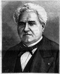 Portret van Paul Gervais (1816-1879), Franse zoöloog en paleontoloog. Gravure in “La Nature”