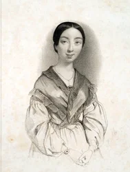 Portret van Pauline Viardot mezzosopraan (1821-1910).