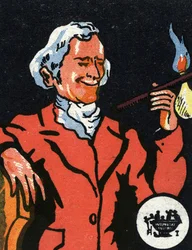 Portret van Philippe Lebon (1767-1804) Frans ingenieur en scheikundige, uitvinder van het lichtgas (Philippe le Bon (of Lebon) Frans ingenieur) chromolithografie uit het begin van de 20e eeuw