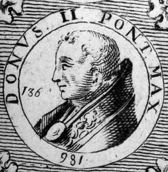 Portret van Paus Donus II (Paus 973)