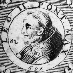 Portret van paus Leo II (682-683)