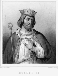 Portret van Robert II de Vrome (ca. 972 - 1031), koning van Frankrijk - in 