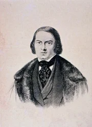 Portret van Robert Schumann (gravure)
