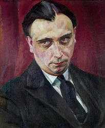 Portret van de Roemeense wetenschapper en wiskundige Petru Sergescu (schilderij)