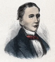 Portret van Sir Isaac Pitman (1813-1897) Engelse uitvinder van stenografie