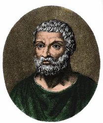 Portret van Thales van Milete (in het Grieks Thales) ca. -625 - ca. -546