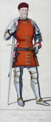 Portret van Vittore Pisani. Venetiaanse admiraal (1324 - 1380).