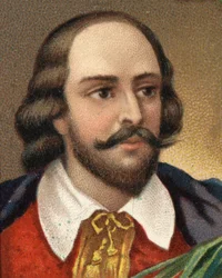 Portret van William Shakespeare (1564-1616), Engelse schrijver.