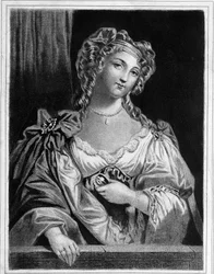 Portret van de Hertogin van Fontanges (1661 - 1681), favoriet van Lodewijk XIV