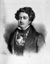 Portret van de Franse tenor Adolphe Nourrit (1802 - 1839).