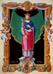 Portret van de koning van Frankrijk Louis VII de jonge (1120-1180)