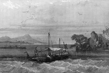 Robert Cavelier de La Salle (1643-1687) arriveert bij de monding van de Mississippi, april 1675. In 