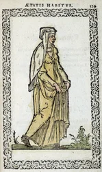 Romeinse vrouw - in "Habits et effigies" door Jean Slupérino