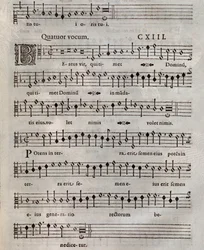 Bladmuziek van Psalmi Poenitentiales door Roland de Lassus (1604)