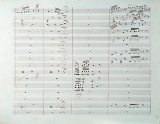 Bladmuziekpagina van de Grote symfonie (op. 8) door Carl August Cannabich