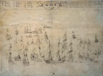 Belegering van Goa, Portugese kolonie, door de Nederlandse vloot tussen 1603 en 1639