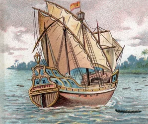Spaanse karveel eind 15e eeuw - Karveel zeilschip 15e eeuw