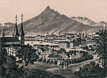 Zwitserland: uitzicht op de stad Luzern