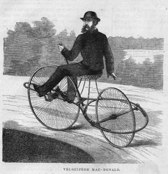 De Amerikaanse velocipede Mac-Donald. 1869