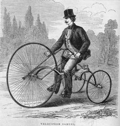 De Amerikaanse velocipede van Isaac Samuel. 1869