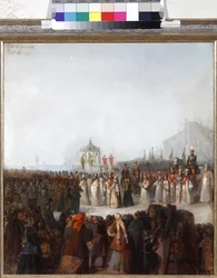 De grote zegen van de wateren op de Neva-rivier