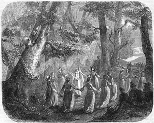 De Boom van de Dame, waar de jonge meisjes van Domrémy samenkwamen voor spelletjes en een landelijke smaak, waaronder Jeanne d