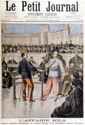 De Zola-zaak: ernstig incident tijdens de hoorzitting tussen kolonel Hubert Henry (1846-1898) en luitenant-kolonel Georges Picquart (1854-1914) - in 