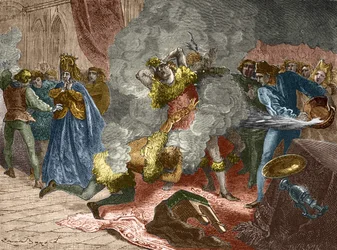 Het bal van de vurigen of bal van de wilden: ter gelegenheid van het huwelijk van een dame van Isabeau (Isabella, Elizabeth) uit Beieren op 28 januari 1393, verkleedde de koning zich en ketende zich vast aan vier andere hovelingen. Zijn broer, de hertog va