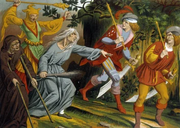 De bedelaar, de gek, de heks en de sergeanten van wapens