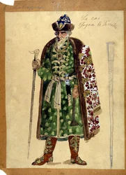 Het personage van de koning in de opera 