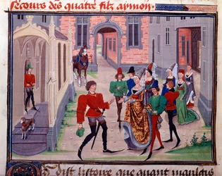 De verloving van Clarisse, dochter van koning Yvon de Gascony en Renaud