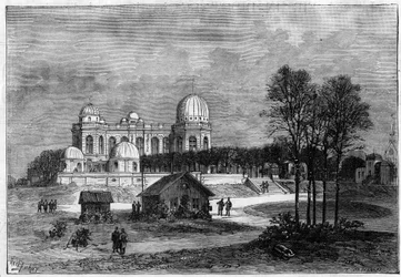 De uitbreiding van het Observatorium van Parijs in 1883