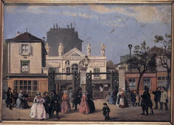 Het voormalige theater Bobino (of Luxemburg), ca. 1840 - anoniem schilderij, Musee Carnavalet