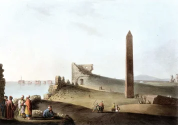De obelisken in Alexandrië, genaamd Cleopatra