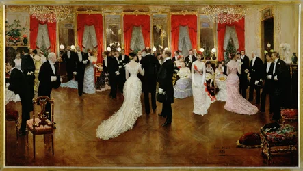 Une soiree (schilderij op doek)