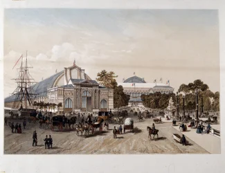Universele Tentoonstelling van 1855: het Paleis van Industrie - Lithografie