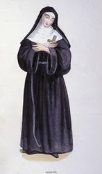 Ursuline. Gravure uit een album over religieuze orden, Parijs