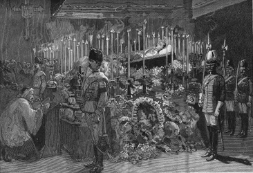 Wenen 1889: de brandende kapel van Aartshertog Rodolph van Habsburg (1858 - 1889)