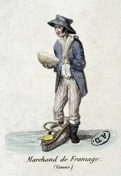 Weense kaasverkoper - gravure