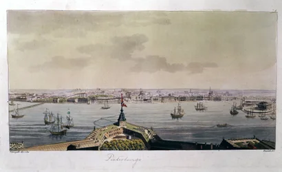 Zicht op Sint-Petersburg eind 18e eeuw - in 