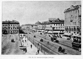 Zicht op de Newsky Perspective. St. Petersburg