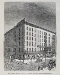 Uitzicht op het Sherman Hotel in Chicago - in 