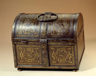 Wapenbox van Cosimo I en Eleonore de Toledo in metaal en damasquinerie