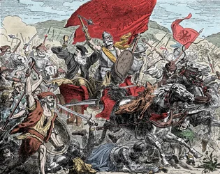 Ziska in de strijd - Kruistocht tegen de Hussieten (1420-1434): Jan Ziska (1370-1424) bij de slag tegen de kruistochten