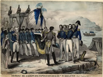 Napoleons entourage voor vertrek naar Sint-Helena