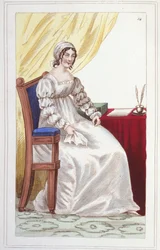 Portret van Sophie Cottin (1770-1807) Franse schrijfster. Gravure uit 1830.