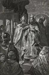 Kroning van Boudewijn I op eerste kerstdag 1100