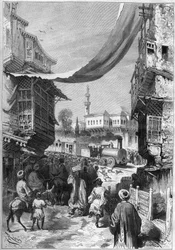 De eerste trein die aankomt in Constantinopel in 1872