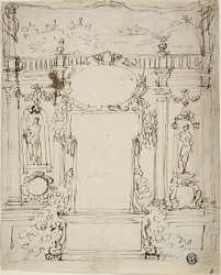 Spiegel met Cartouche