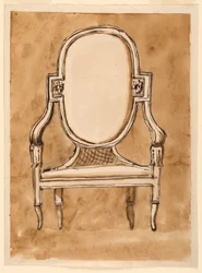 Tekening, Stoel, 1780-90